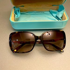 Tiffany & Co. Ocean Havana Gold Key Side Sunglasses
